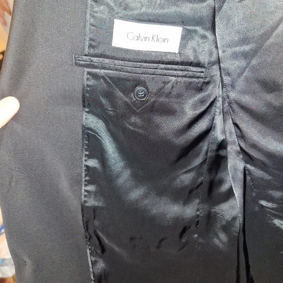 Calvin Klein Black Suit Jacket Blazer 42 Long - Picture 8 of 12